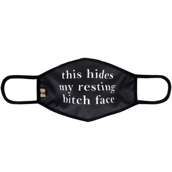 lovenushuz Accessories - NEW! This Hides My Resting Bitch Face Black Mask